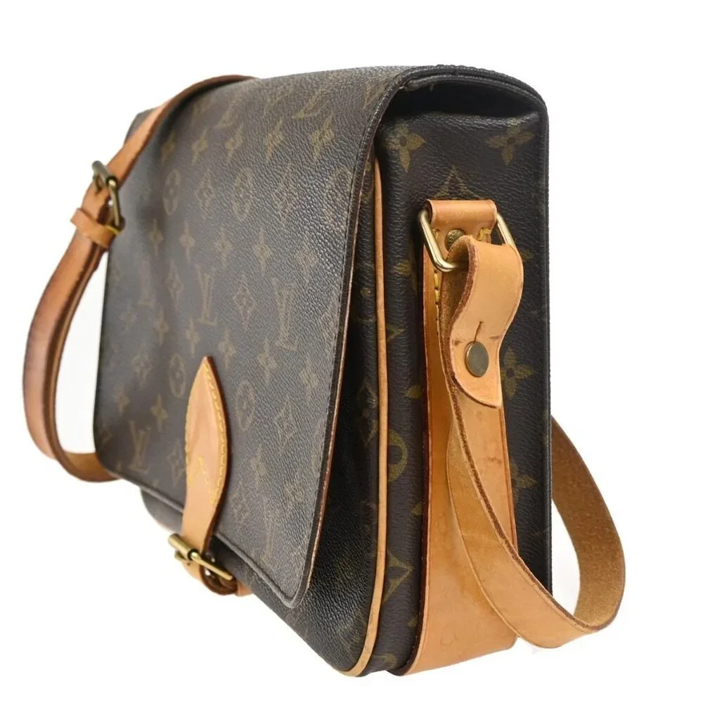 LOUIS VUITTON Cartouchiere MM Shoulder Bag Monogram Leather Brown M51253 62KC516 - Picture 2 of 16